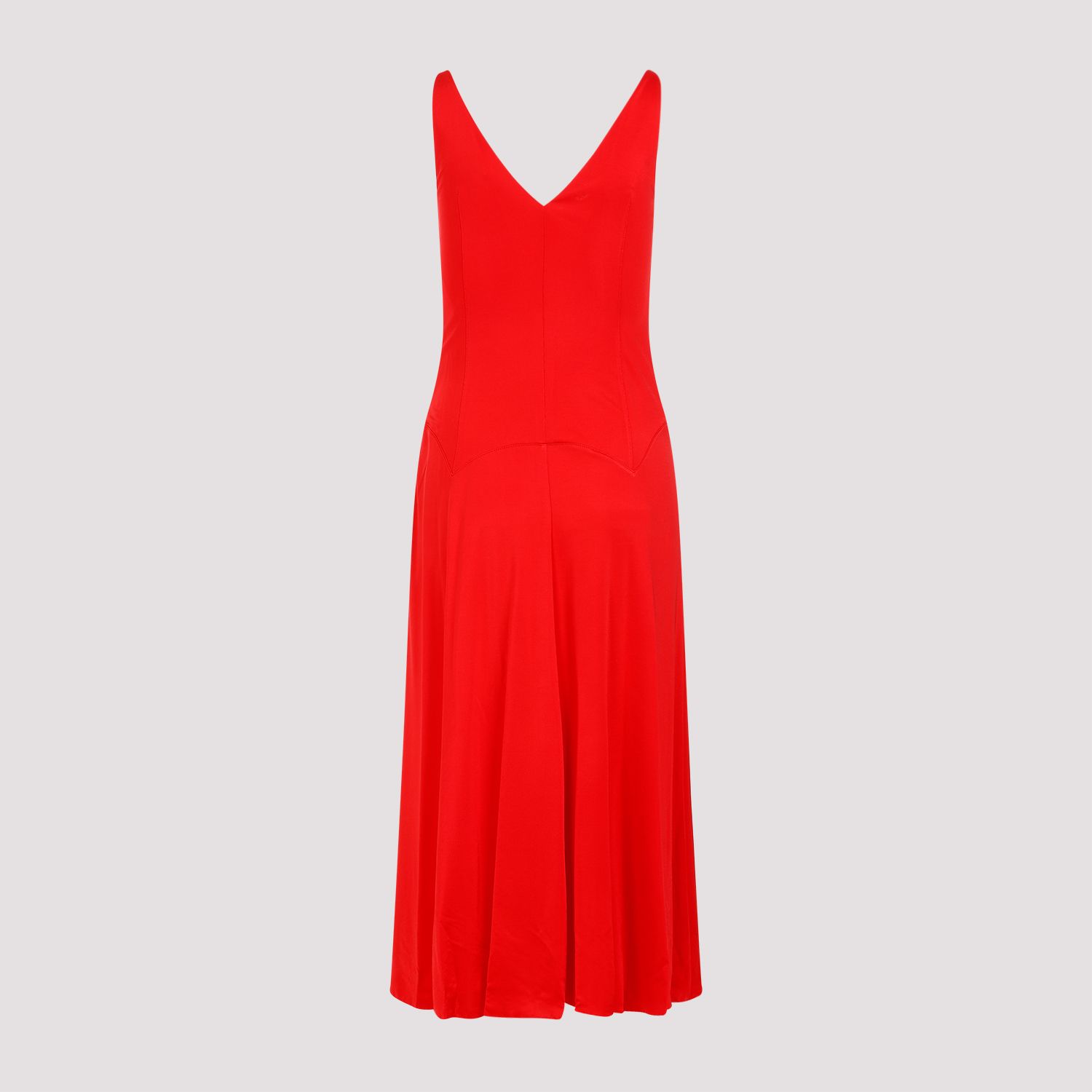 LANVIN  Abito Midi Rosso A-Line Senza Maniche Lanvin I Più Venduti