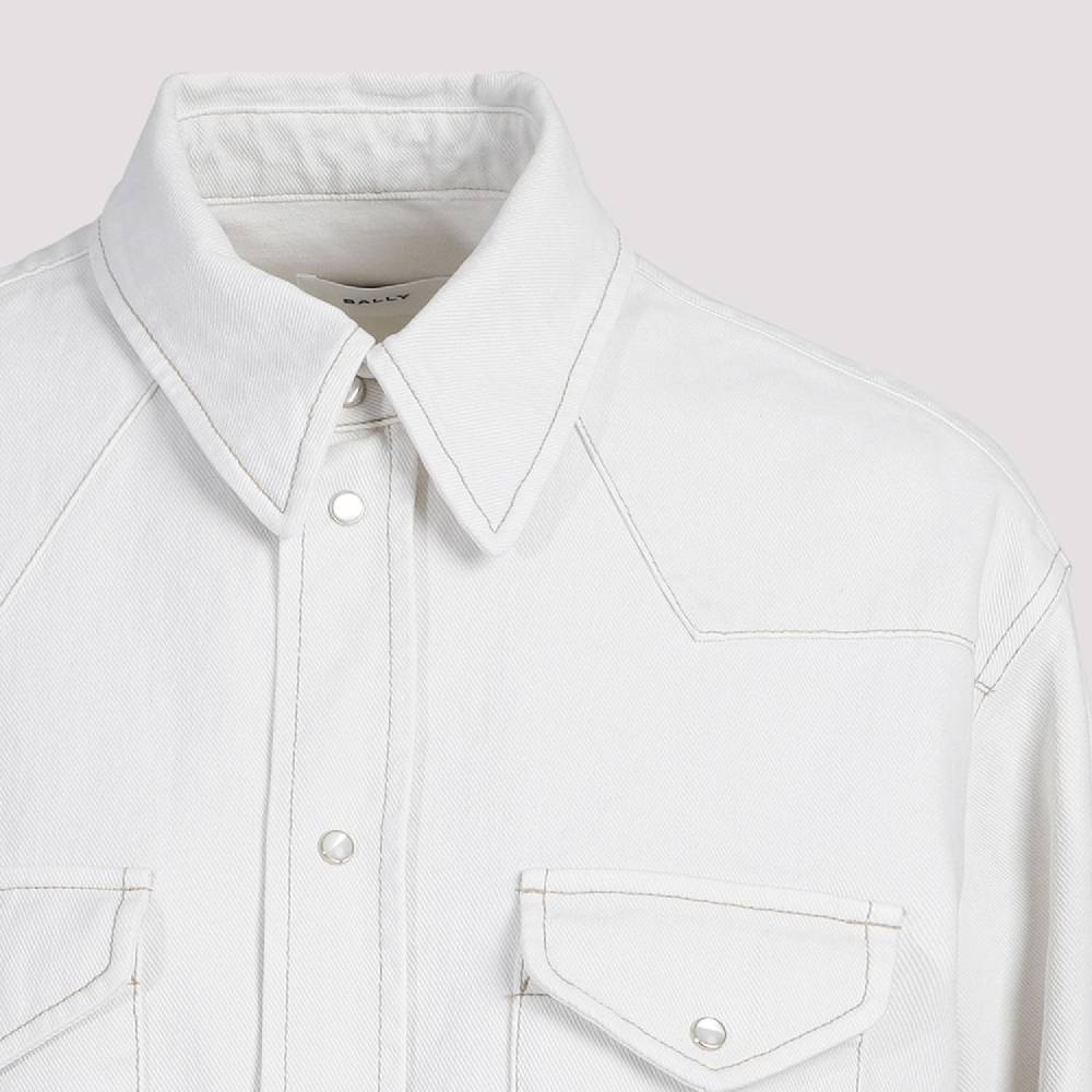 BALLY  Camicia Classica da Donna BALLY in Cotone Color Osso 2025