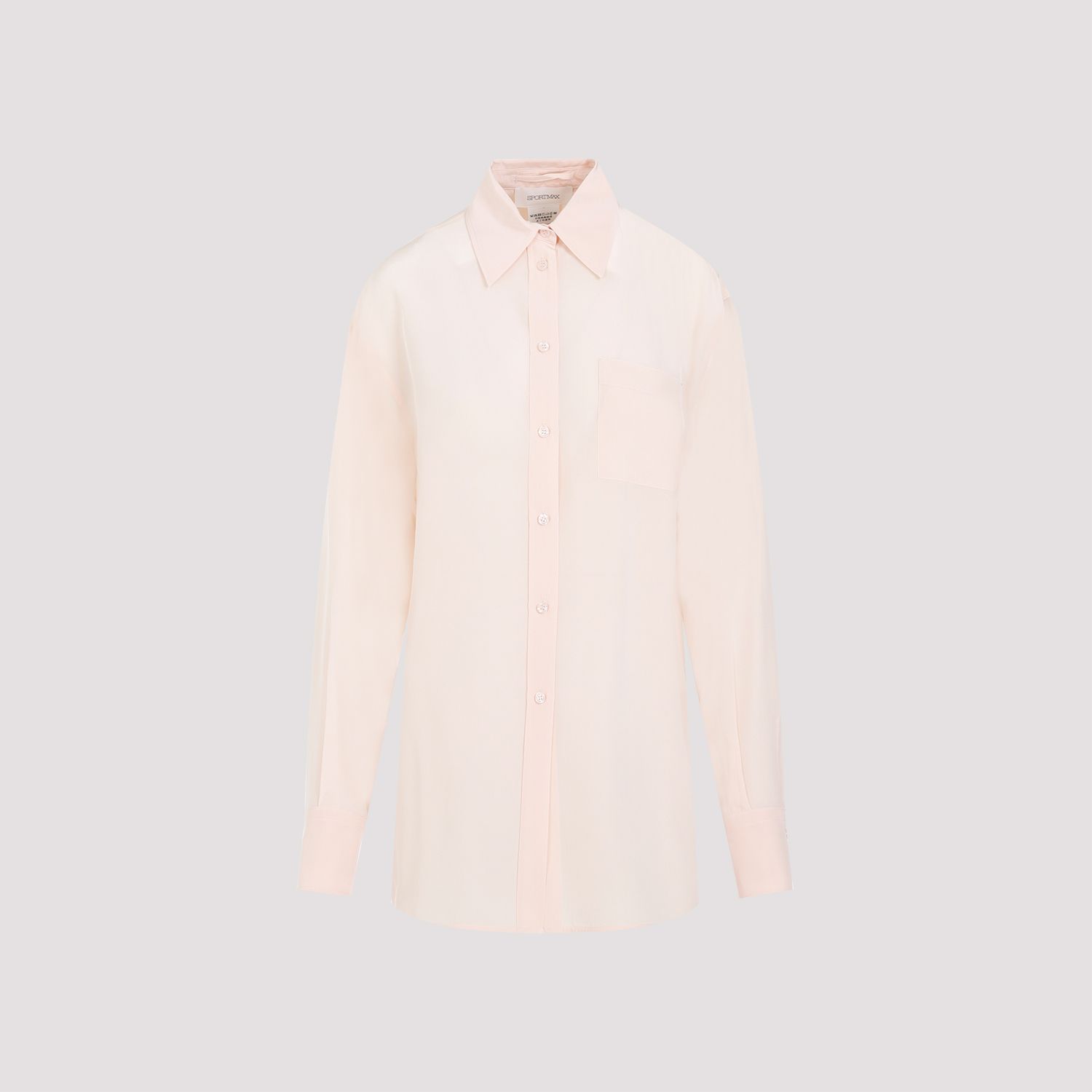 SPORTMAX  Camicia in Crepe di Seta Rosa Sportmax Rovigo per Donna Pezzi Unici