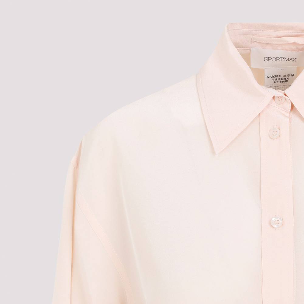 SPORTMAX  Camicia in Crepe di Seta Rosa Sportmax Rovigo per Donna Pezzi Unici