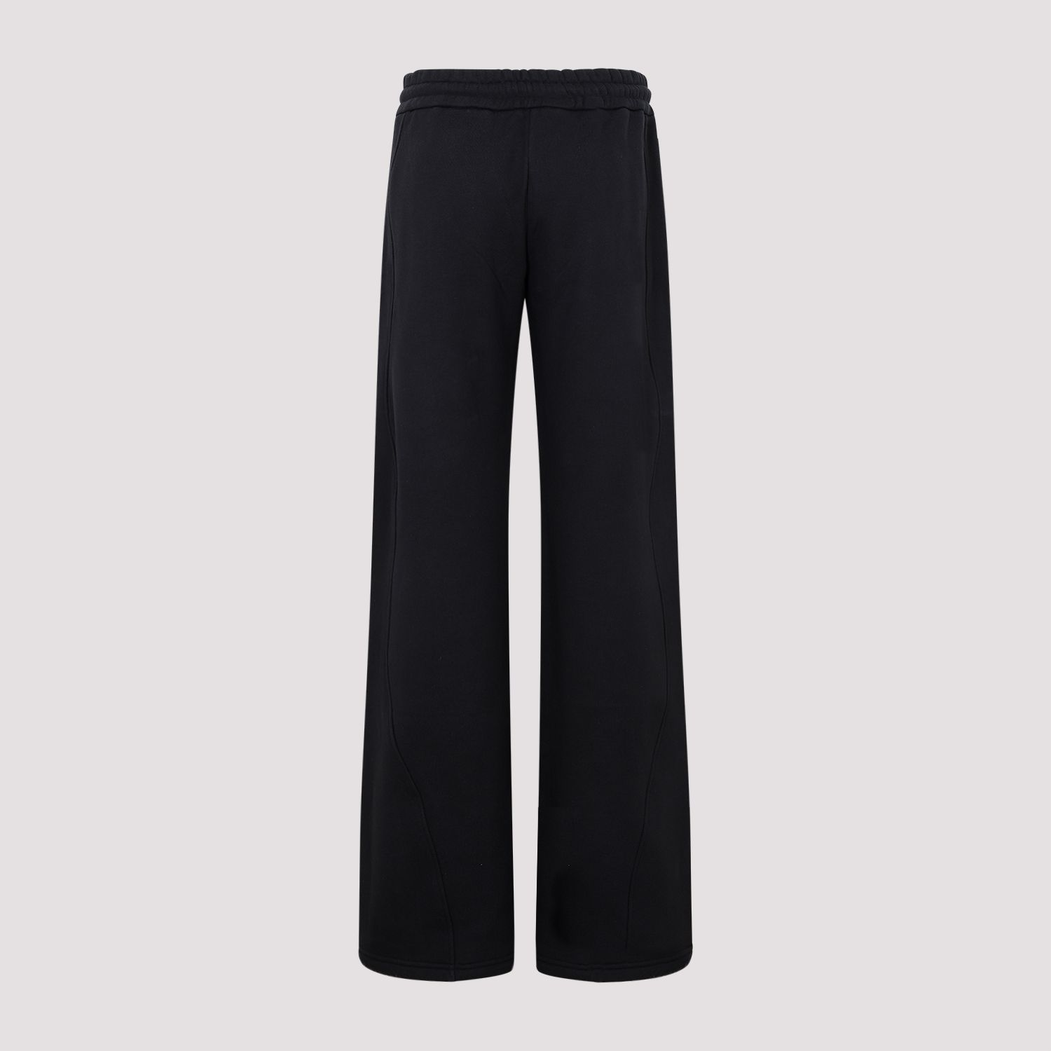 OFF-WHITE  Pantaloni Tuta in Cotone Nero con Coulisse OFF-WHITE Donna Soddisfazione Garantita