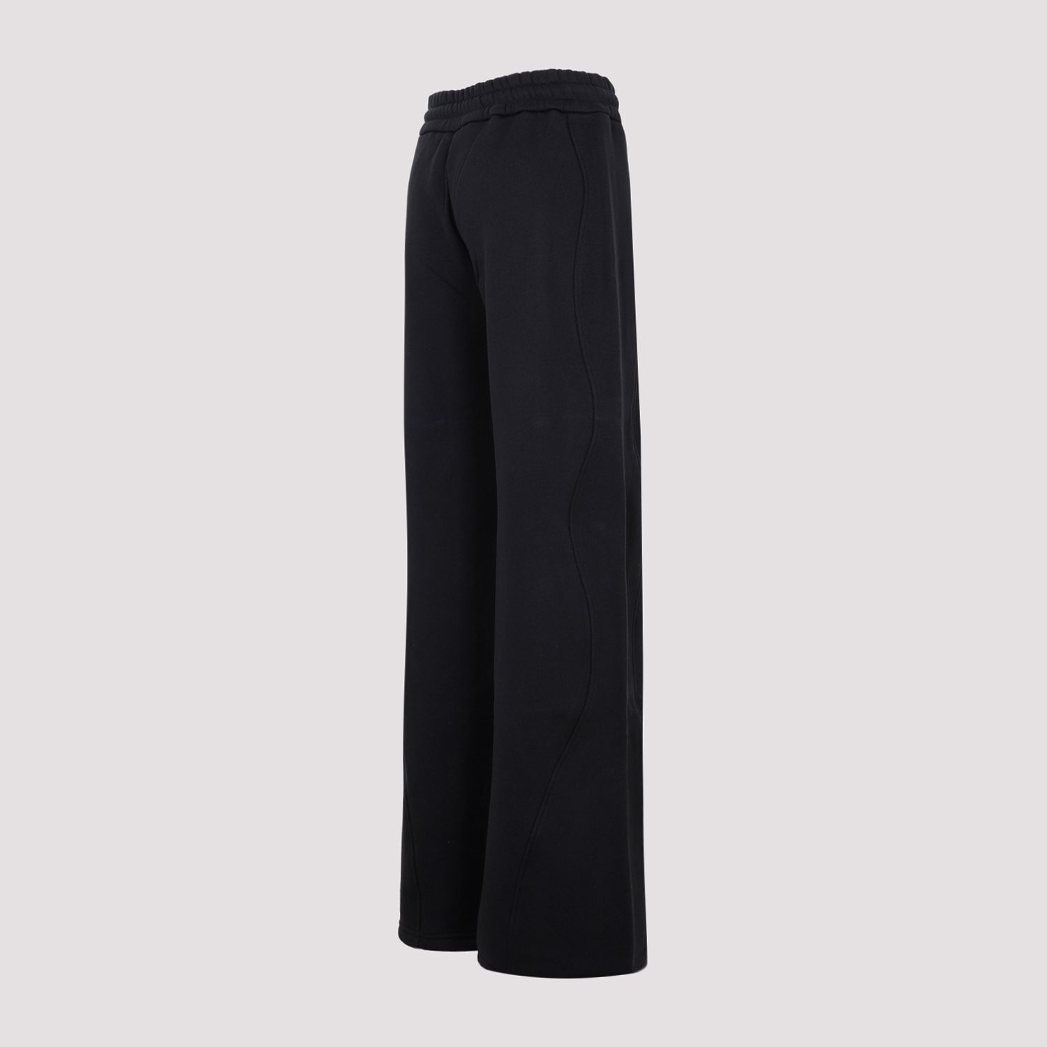 OFF-WHITE  Pantaloni Tuta in Cotone Nero con Coulisse OFF-WHITE Donna Soddisfazione Garantita