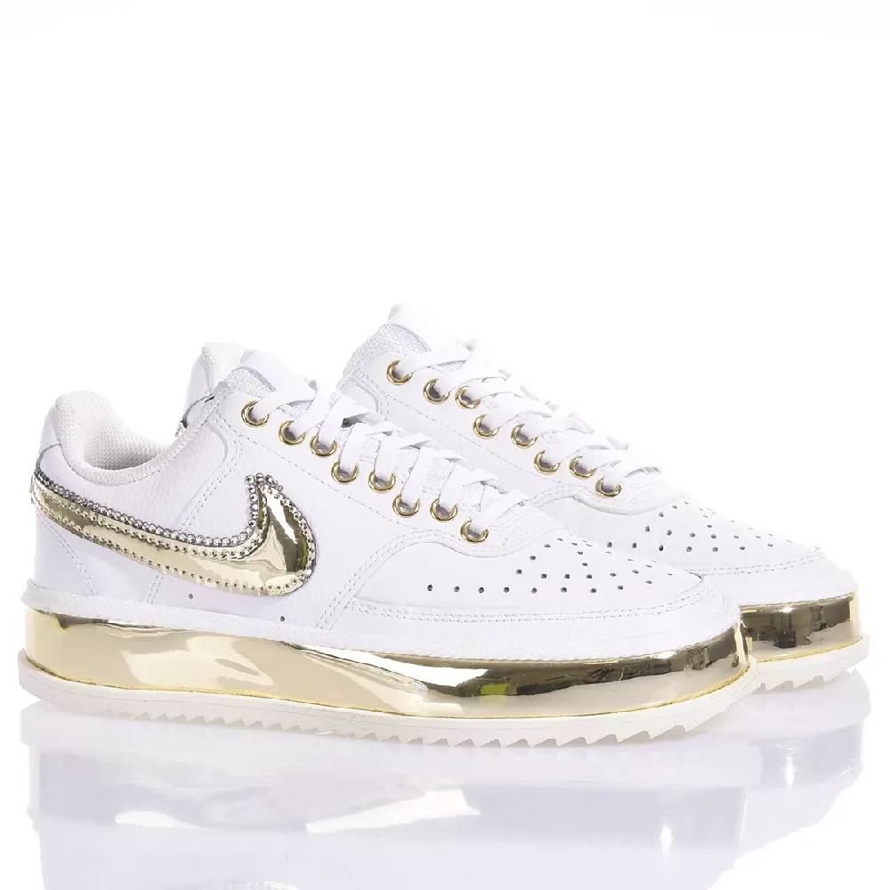 NIKE  Sneakers Nike Court Vision in Bianco Oro - Eco-Pelle Vendita calda
