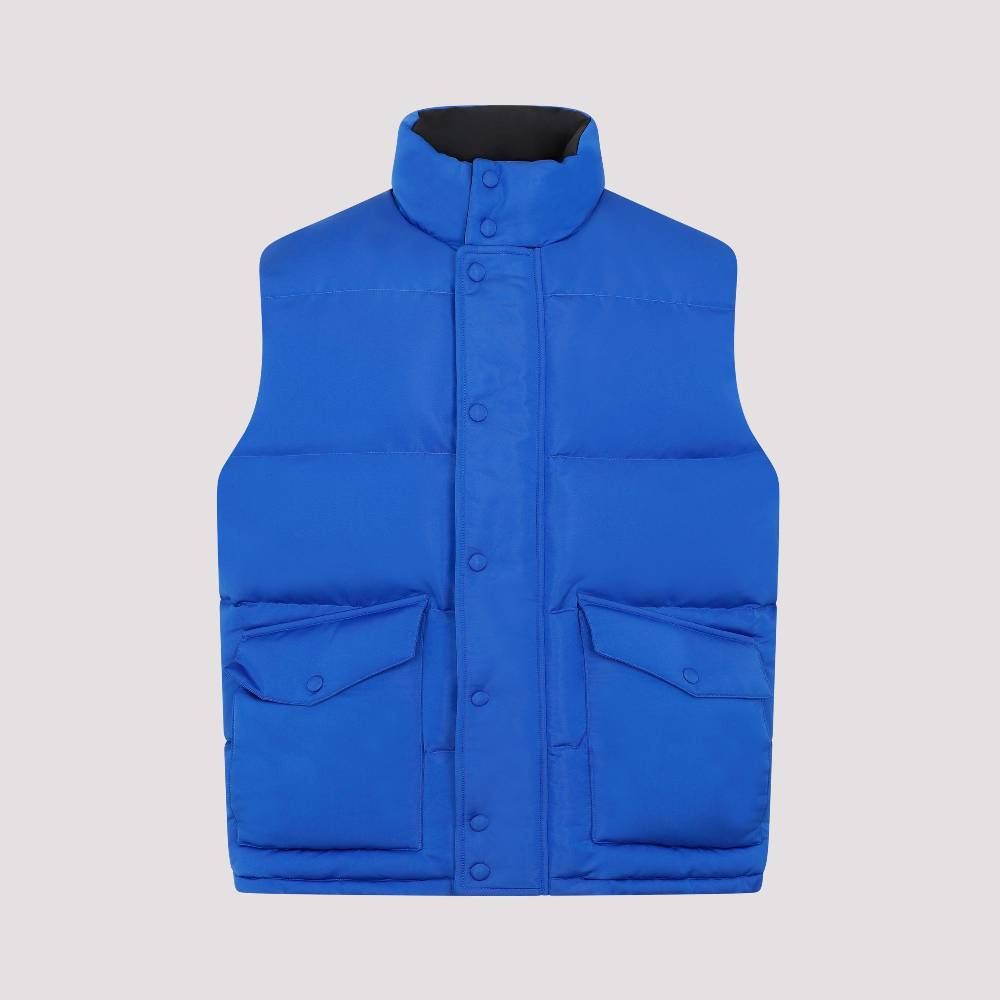ALEXANDER MCQUEEN  Gilet Imbottito Ultramarino Alexander McQueen - Giacca Blu in Poliestere Uomo Sconto