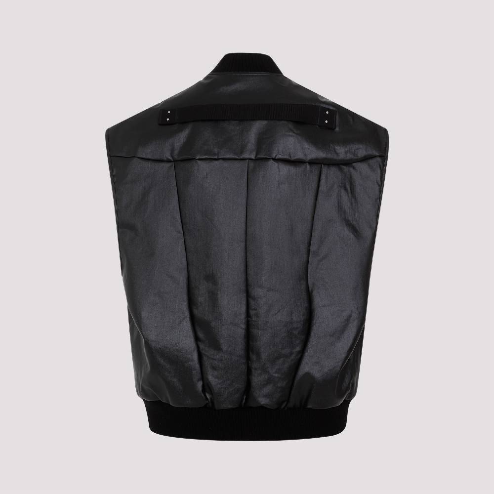 RICK OWENS  Gilet Trapuntato Nero in Cotone Rick Owens Offerta