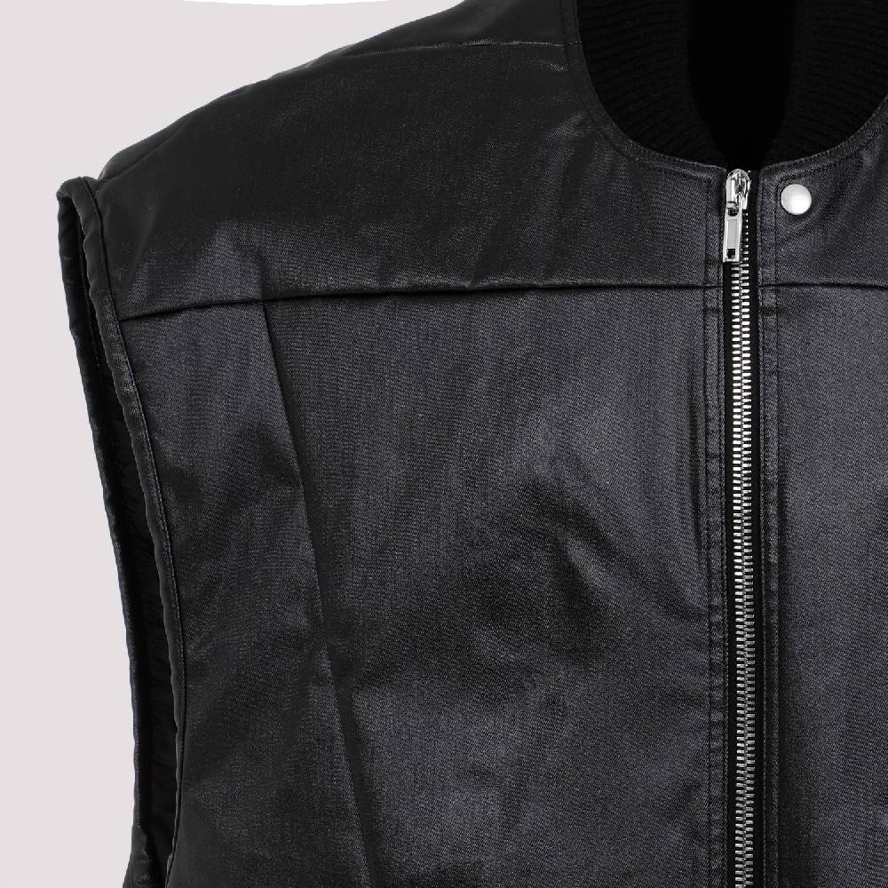 RICK OWENS  Gilet Trapuntato Nero in Cotone Rick Owens Offerta