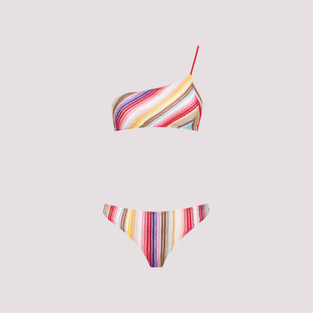 MISSONI  Bikini a Righe Monospalla Missoni in Viscosa Economico