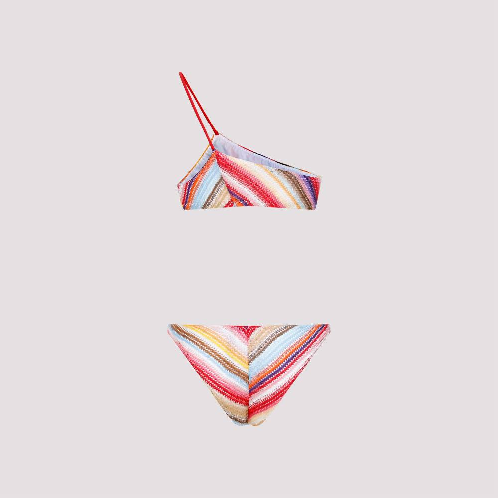 MISSONI  Bikini a Righe Monospalla Missoni in Viscosa Economico