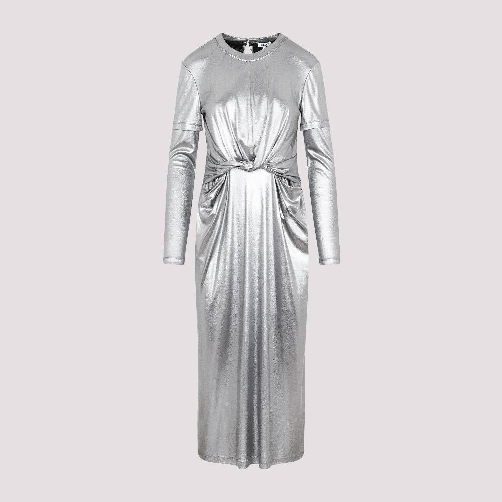 LOEWE  Abito Drappeggiato Argento Metallizzato Loewe - Tessuto Tecnico Misto Outlet