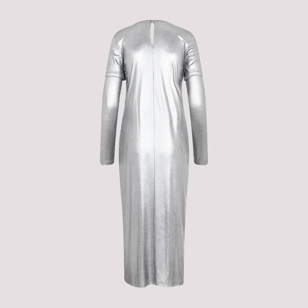LOEWE  Abito Drappeggiato Argento Metallizzato Loewe - Tessuto Tecnico Misto Outlet