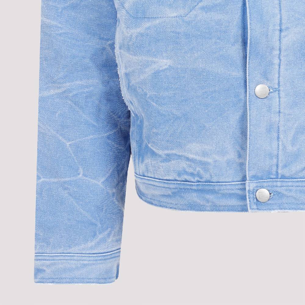 ACNE STUDIOS  Giacca di Cotone Blu Acne Studios con Collo Rimovibile Offerta settimanale