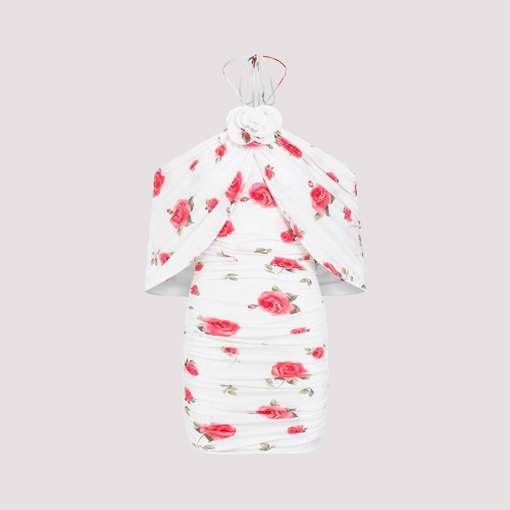 MAGDA BUTRYM  Mini Abito Bianco Crema con Rose di MAGDA BUTRYM Vendite Flash