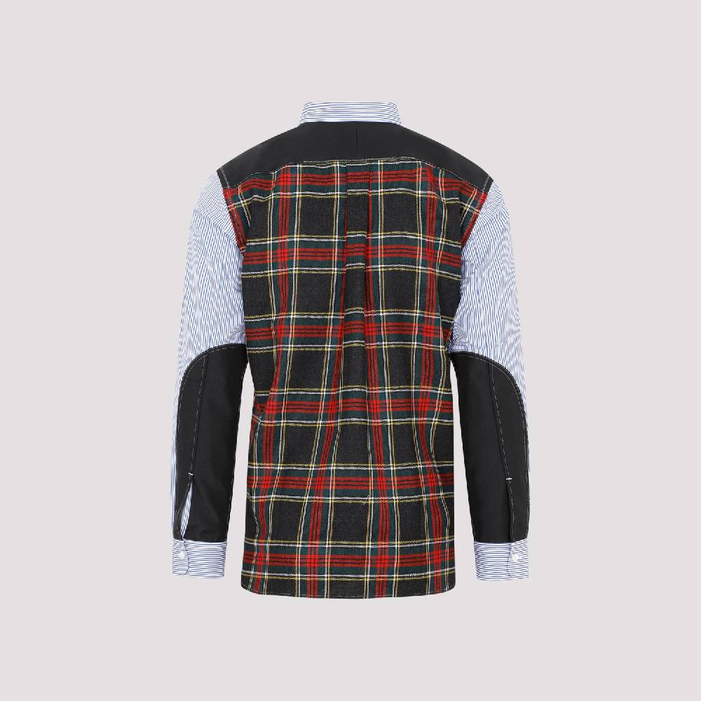 JUNYA WATANABE  Camicia Uomo Junya Watanabe Cotone Blu a Righe e Quadri Negozio