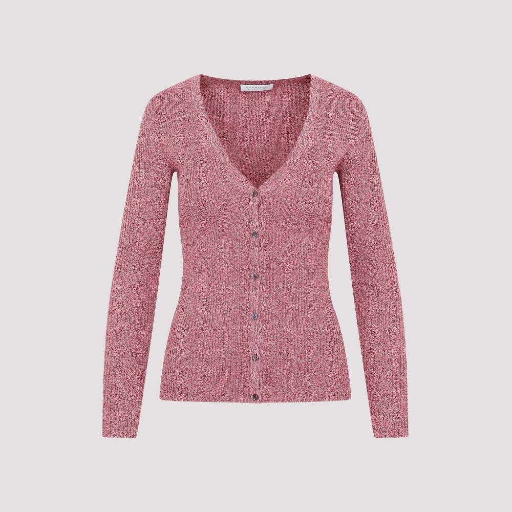 GABRIELA HEARST  Cardigan Misto Cachemire e Seta Rosa & Viola di Gabriela Hearst Nuova