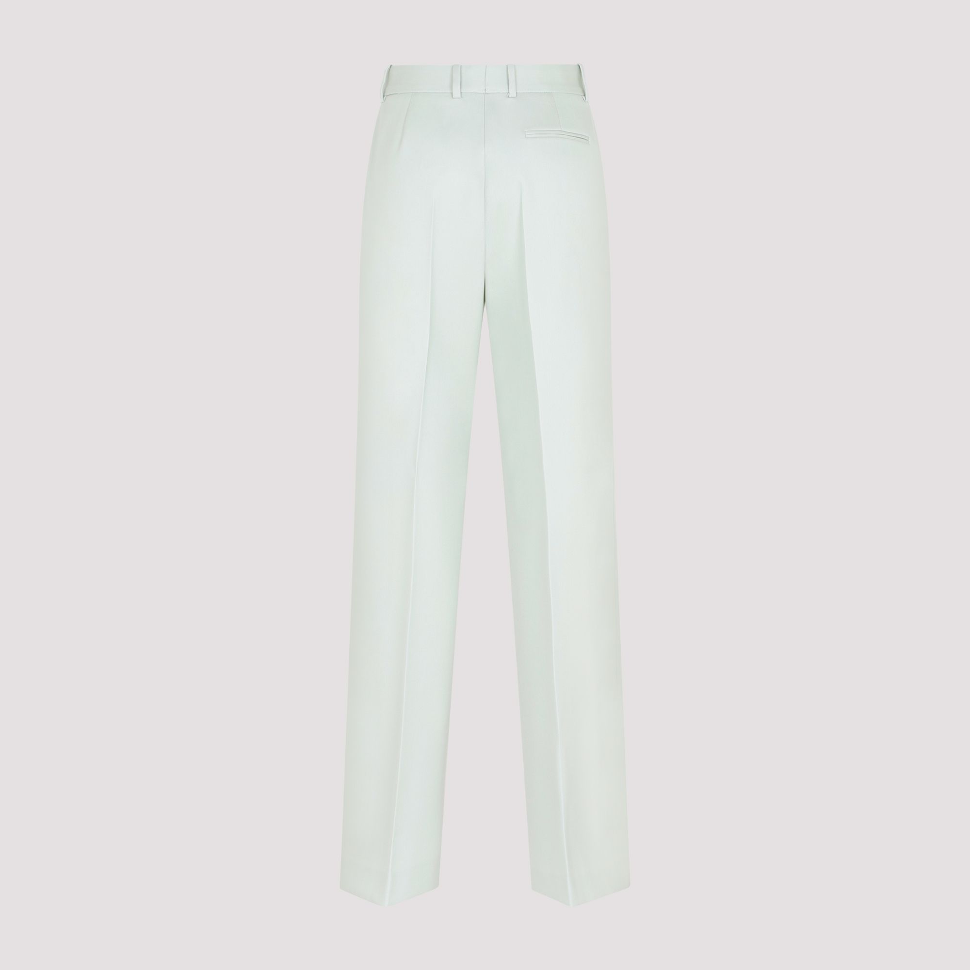 LANVIN  Pantaloni Larghi in Lana Verde Salvia Lanvin - Abbigliamento Donna Moda
