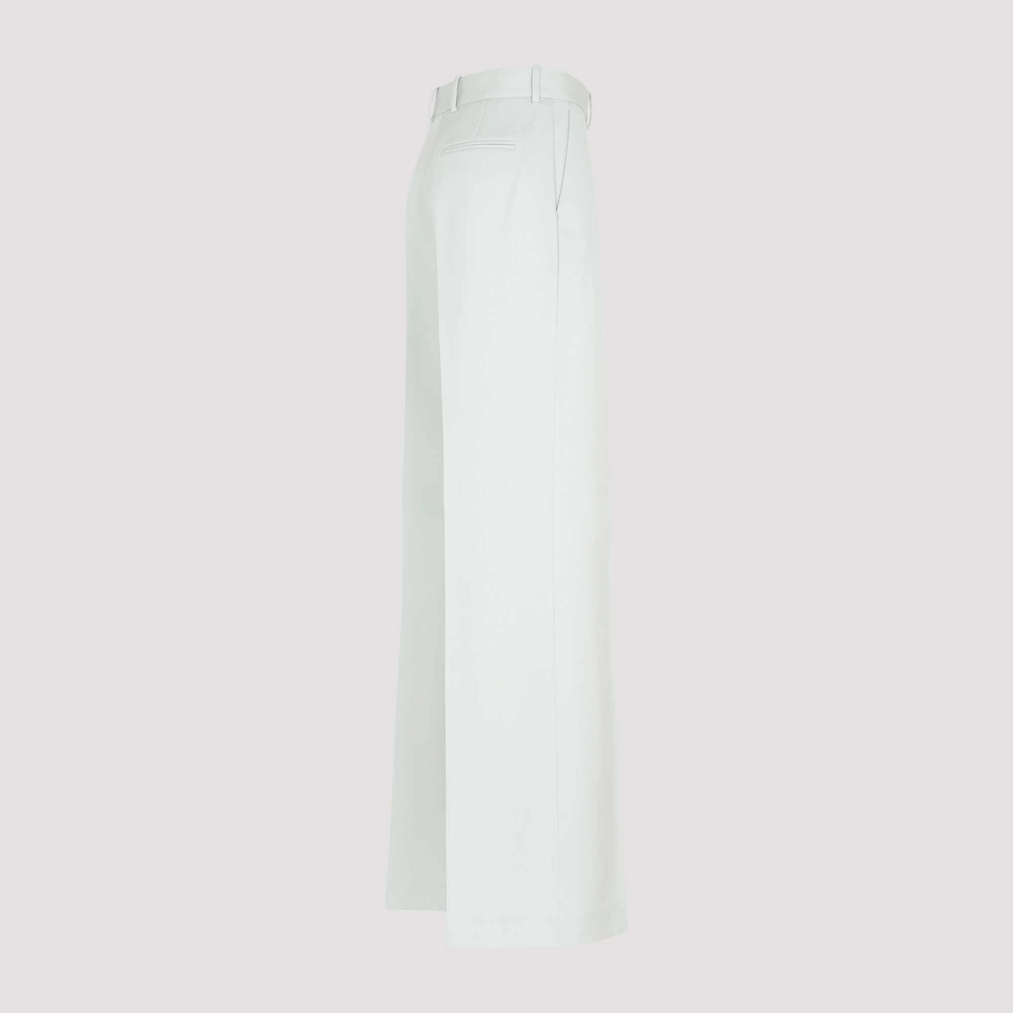 LANVIN  Pantaloni Larghi in Lana Verde Salvia Lanvin - Abbigliamento Donna Moda