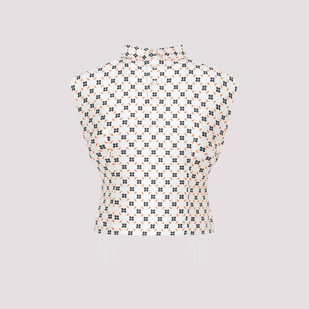 LANVIN  Top Senza Maniche con Collo Alto Floreale LANVIN 2025