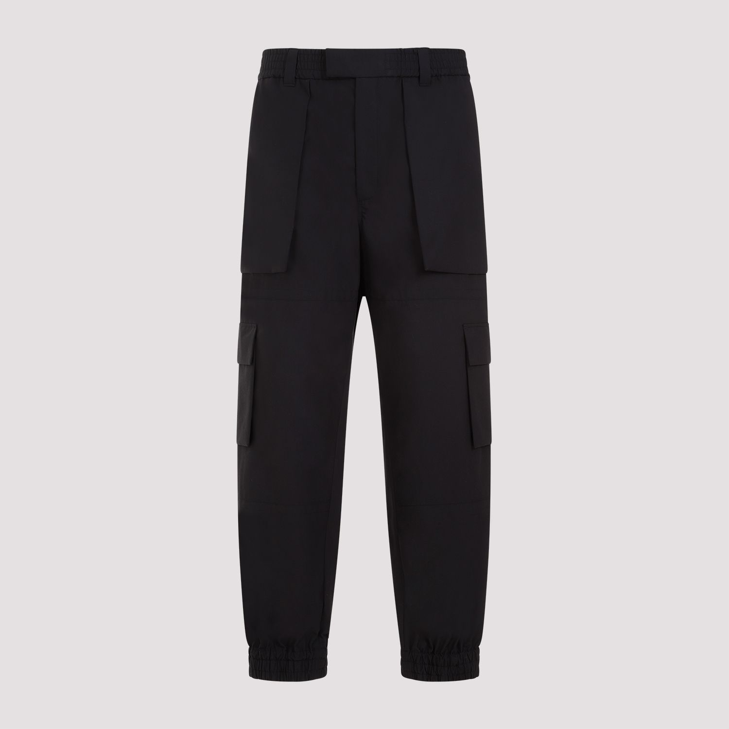 ALEXANDER MCQUEEN  Pantaloni Cargo Neri in Cotone da Uomo Alexander McQueen Promozione