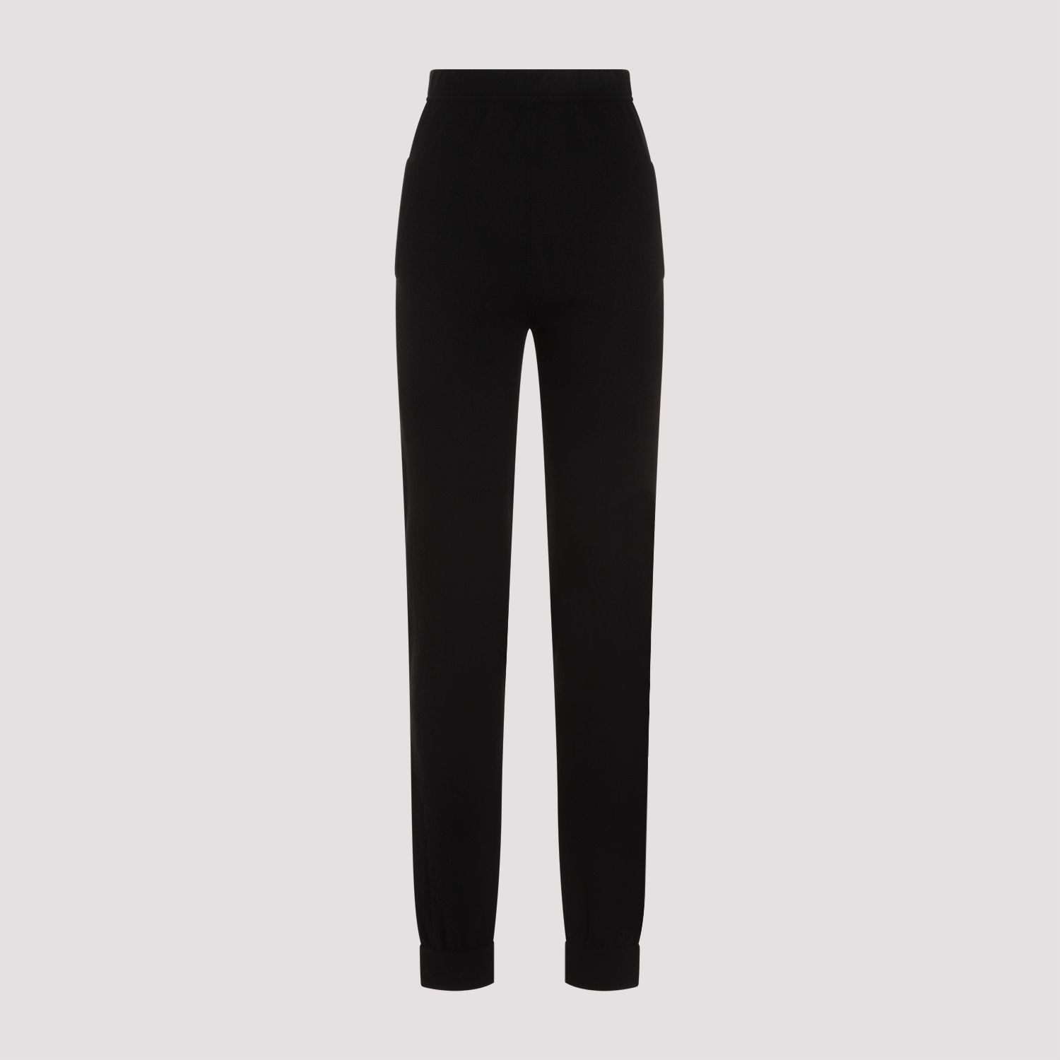 SAINT LAURENT  Leggings in Cashmere Nero a Vita Alta Saint Laurent Qualità Garantita