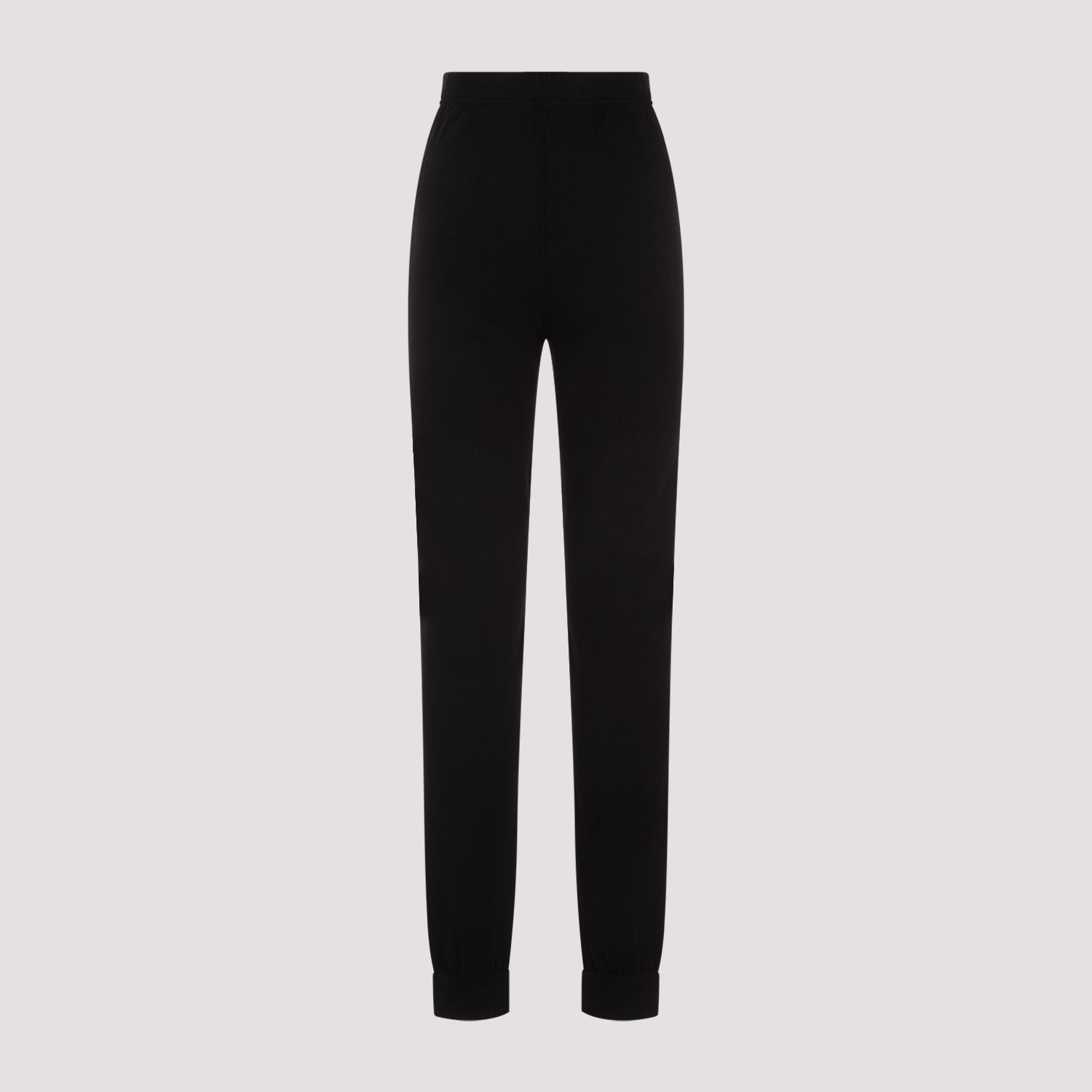 SAINT LAURENT  Leggings in Cashmere Nero a Vita Alta Saint Laurent Qualità Garantita
