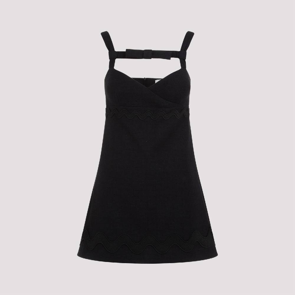 PATOU  Abito Mini Nero in Cotone con Fiocco PATOU Shopping Online