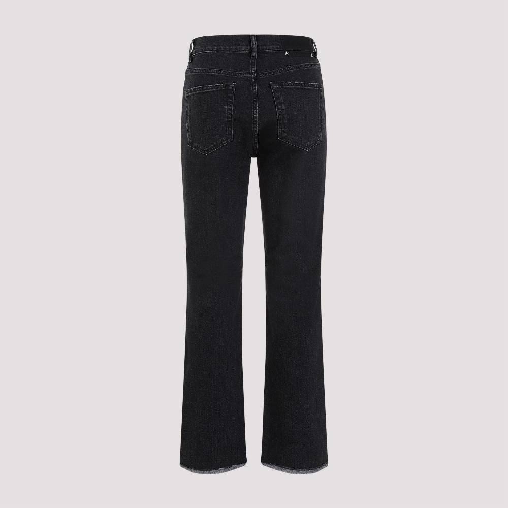 GOLDEN GOOSE  Jeans Svasati Cropped Cotone Nero Golden Goose Affare Del Giorno