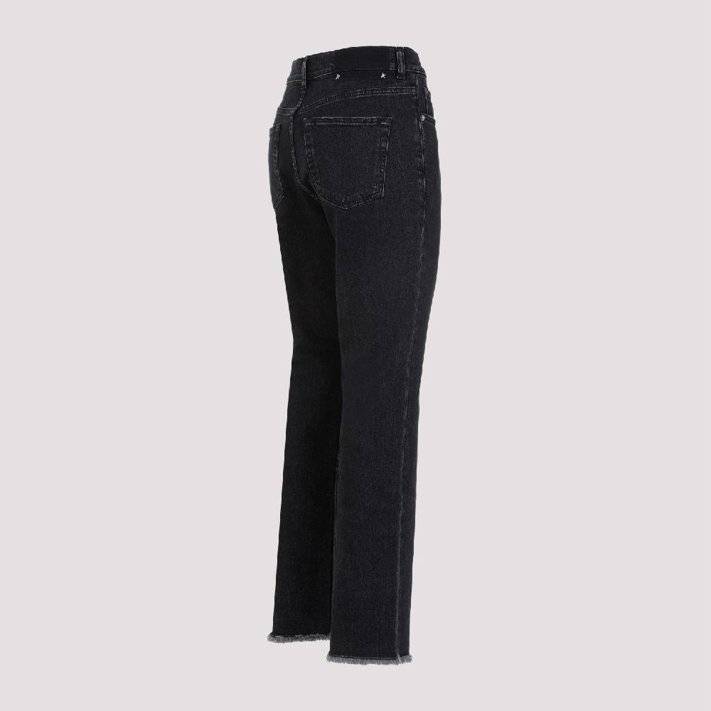 GOLDEN GOOSE  Jeans Svasati Cropped Cotone Nero Golden Goose Affare Del Giorno