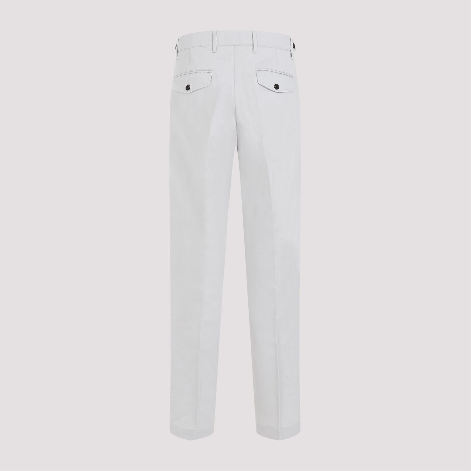 DUNHILL  Chino Piegati Grigio Cotone-Lino Uomo Dunhill Sconto
