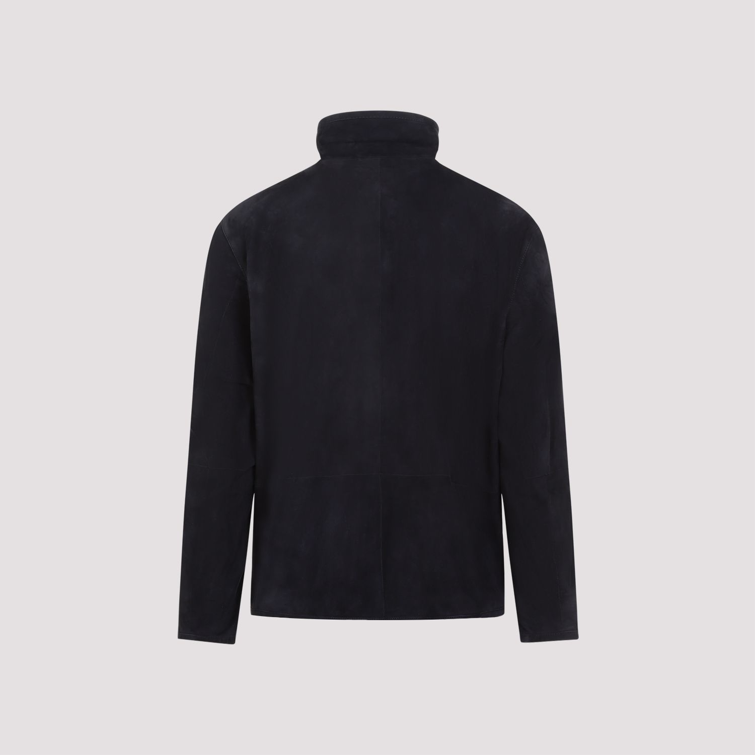 GIORGIO ARMANI  Giubbotto in Pelle Scamosciata Blu Uomo Giorgio Armani Offerta
