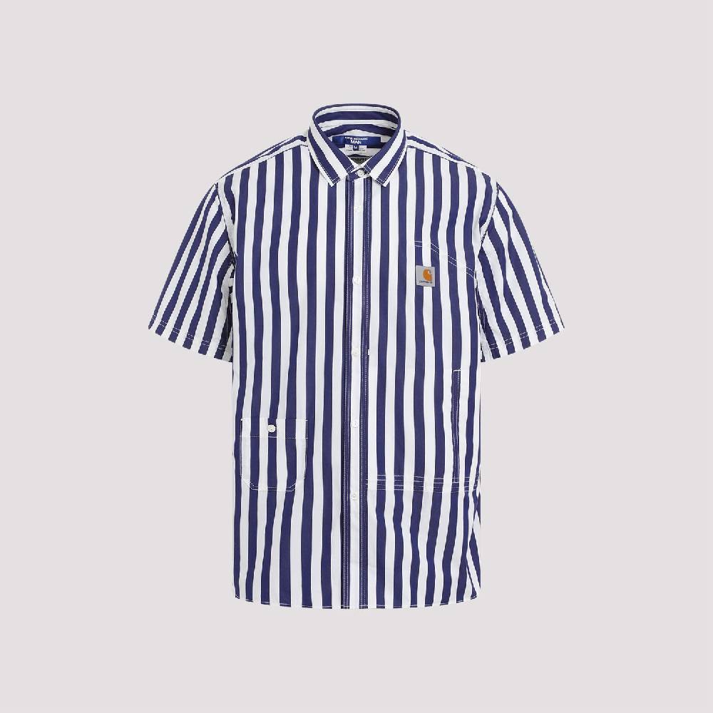 JUNYA WATANABE  Camicia a Righe Cotone Junya Watanabe - Bianco/Marina Online