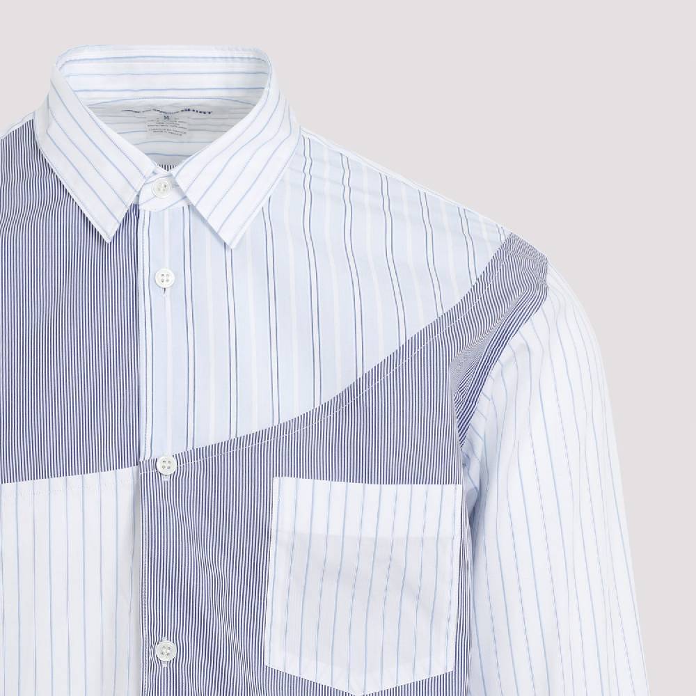 COMME DES GARÇONS SHIRT  Camicia Uomo Patchwork Blu in Cotone - COMME DES GARÇONS SHIRT Vendita Calda