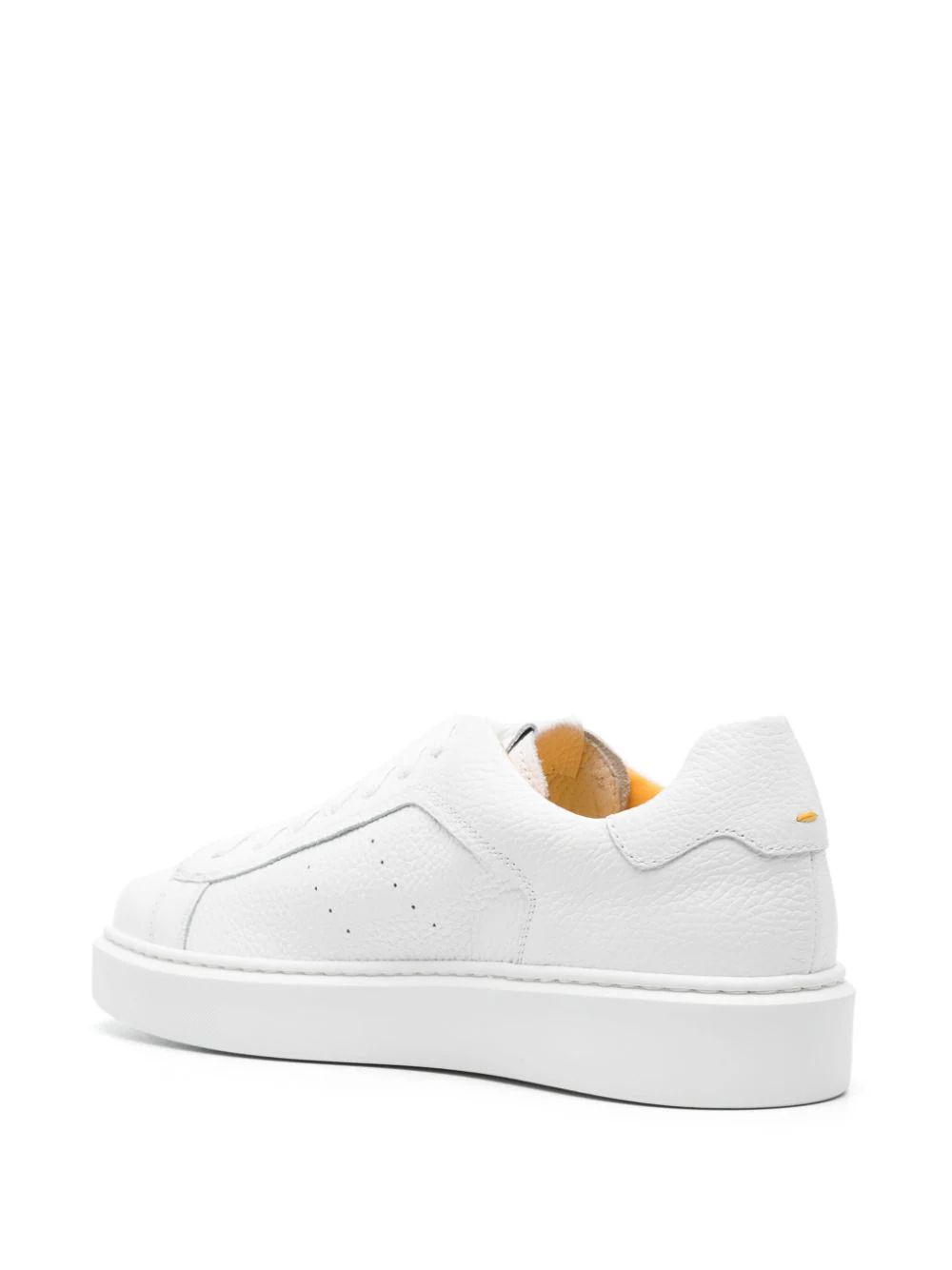 DOUCAL'S  Sneakers in Pelle Tumbled Doucal's - Scarpe Uomo Bianche Saldi Di Fabbrica