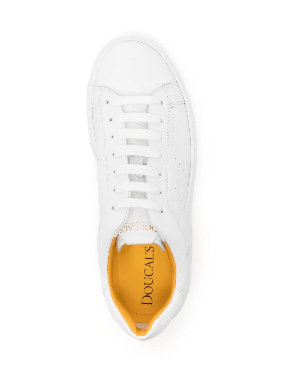 DOUCAL'S  Sneakers in Pelle Tumbled Doucal's - Scarpe Uomo Bianche Saldi Di Fabbrica