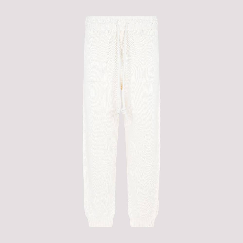 OFF-WHITE  Pantaloni Maglia Diag in Cotone Beige Off-White Vendite Flash
