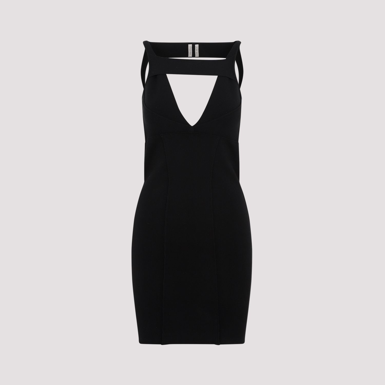 RICK OWENS  Abito Mini Maglia Nero Senza Schiena Rick Owens - Mix di Viscosa Nuova
