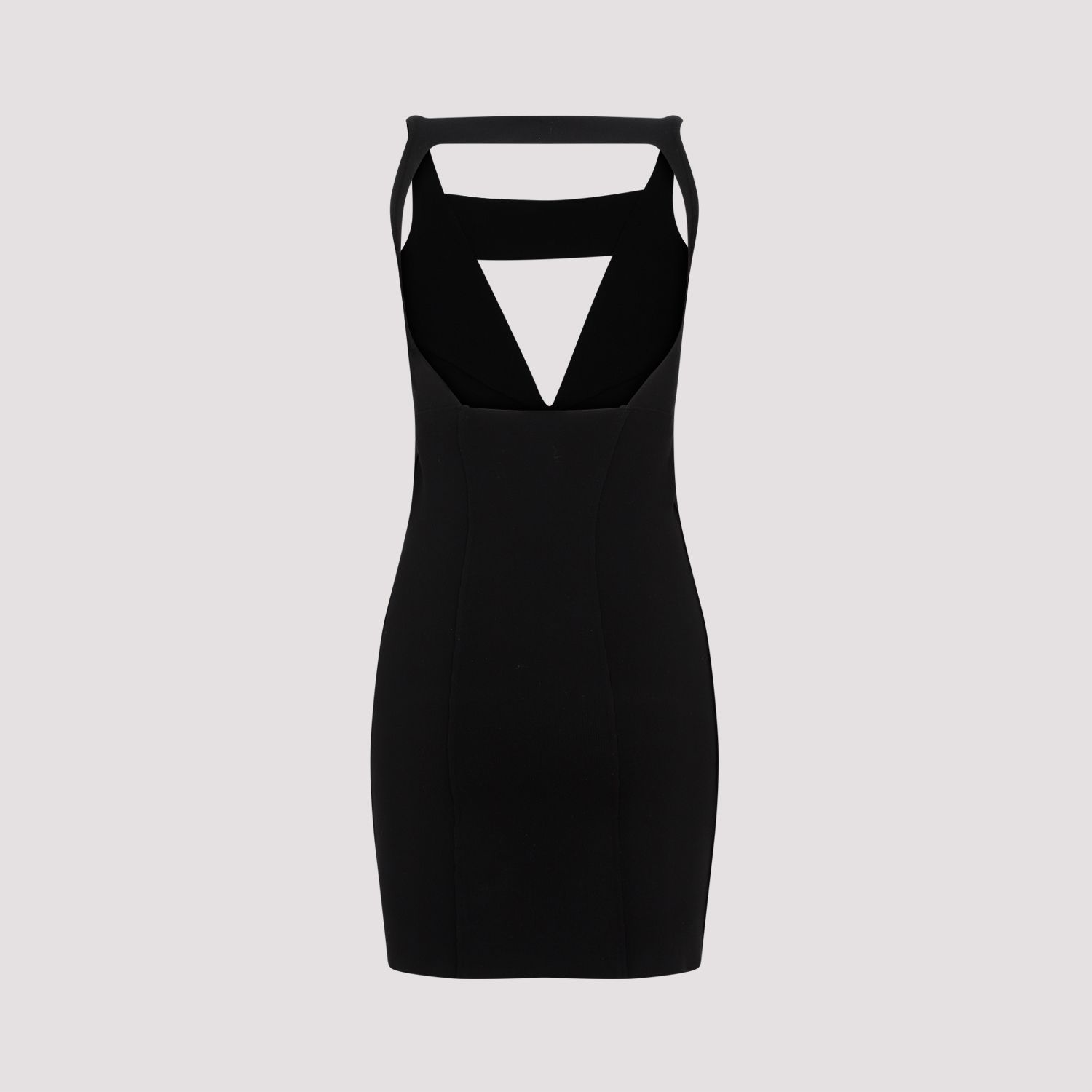 RICK OWENS  Abito Mini Maglia Nero Senza Schiena Rick Owens - Mix di Viscosa Nuova