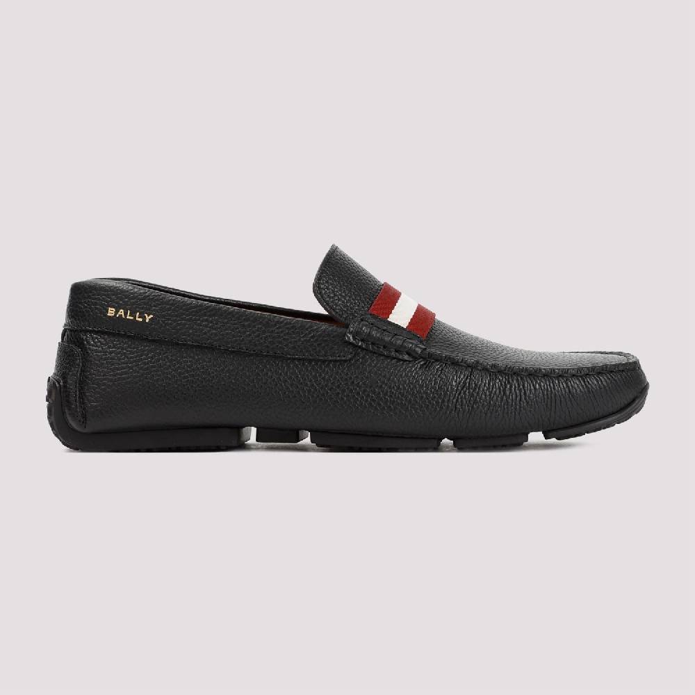 BALLY  Mocassini da Uomo in Vitello Nero Grana Bally Italy