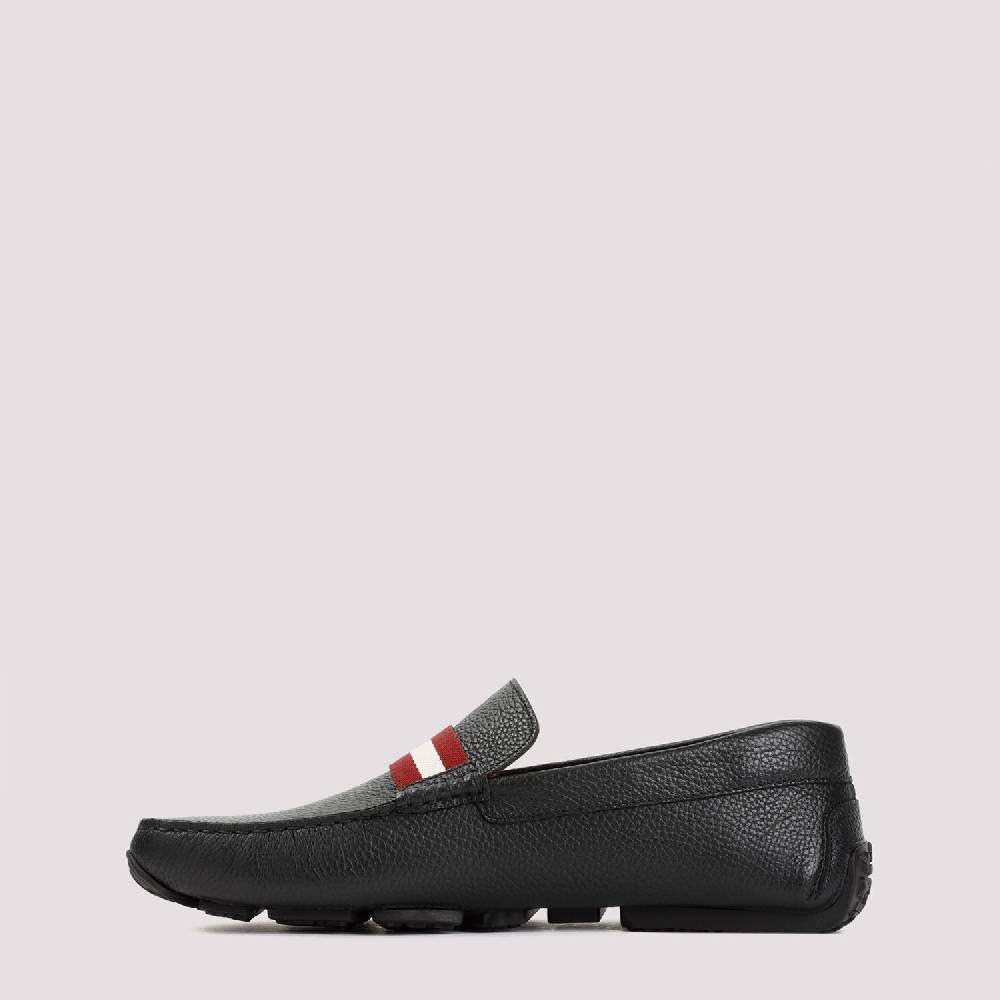 BALLY  Mocassini da Uomo in Vitello Nero Grana Bally Italy