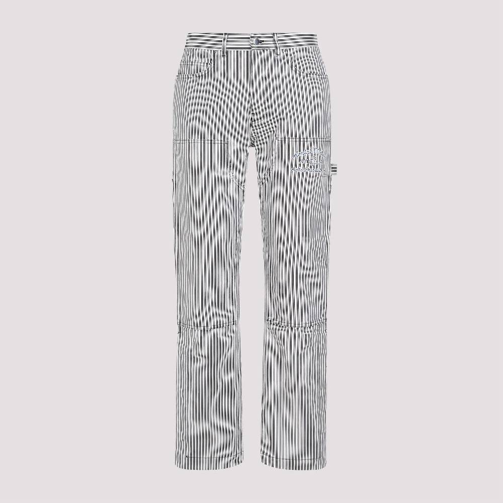 AMIRI  Pantaloni Carpenter in Cotone a Righe Nere Amiri Nuovo