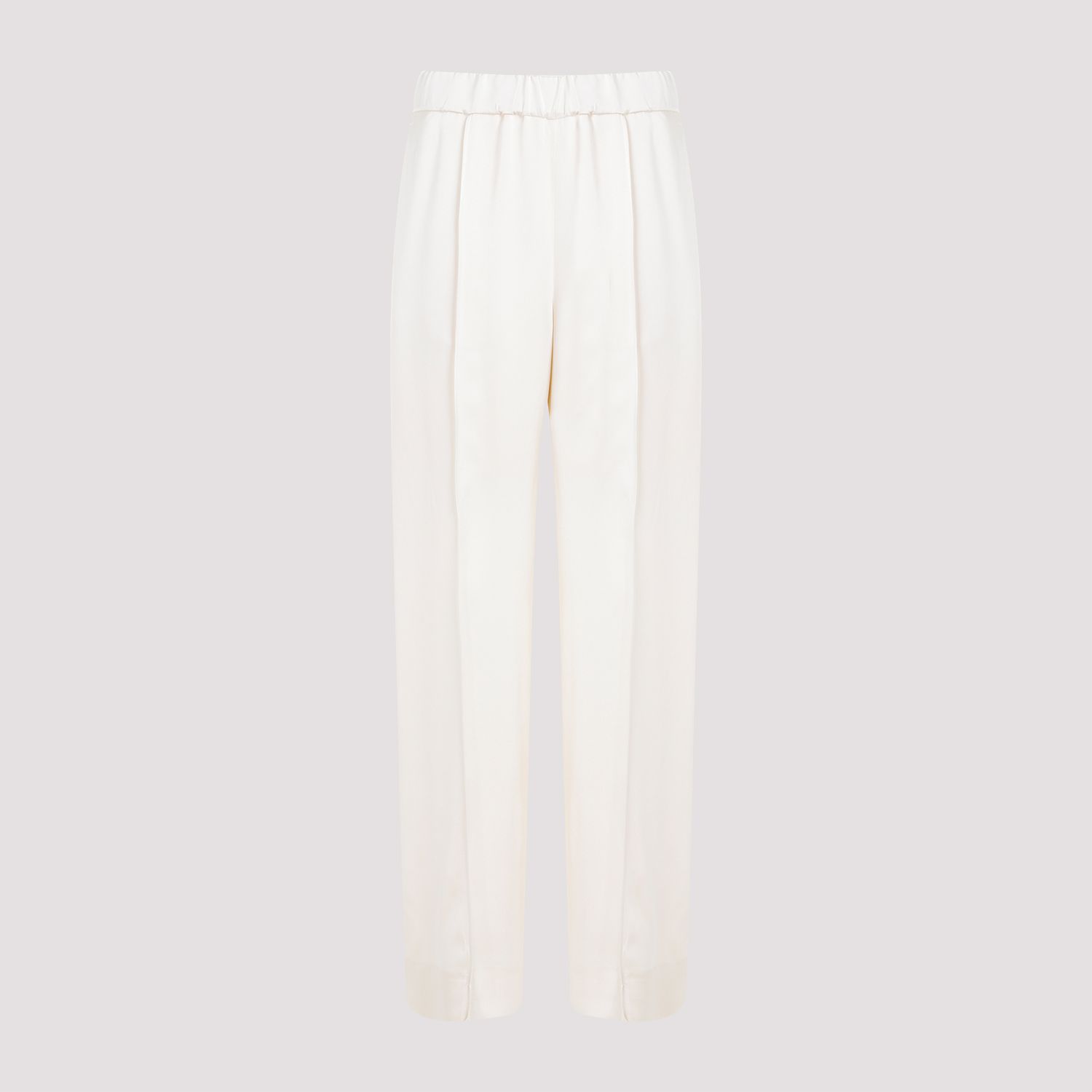 JIL SANDER  Pantaloni Dritti Viscosa Color Carne da Donna JIL SANDER Saldi Di Fabbrica