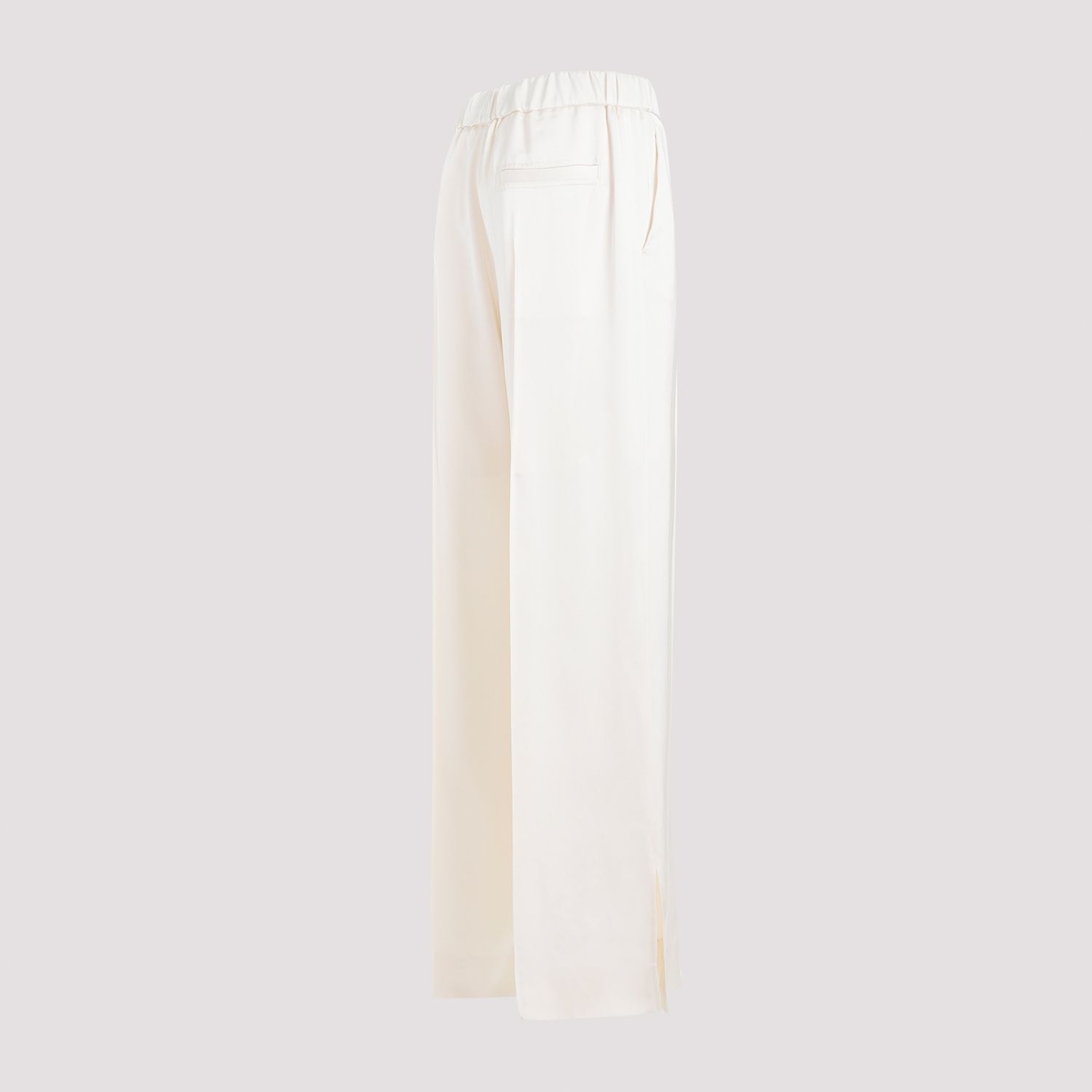 JIL SANDER  Pantaloni Dritti Viscosa Color Carne da Donna JIL SANDER Saldi Di Fabbrica