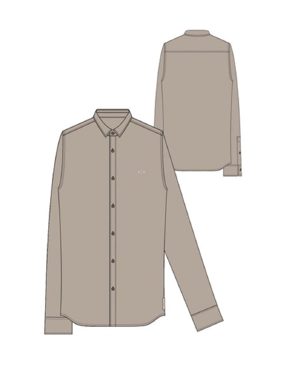 ARMANI EXCHANGE  Camicia di Lino Beige Uomo Armani Exchange Presa