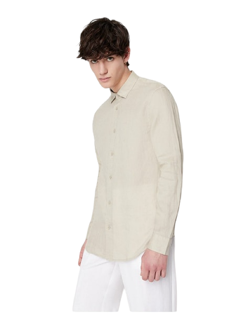 ARMANI EXCHANGE  Camicia di Lino Beige Uomo Armani Exchange Presa
