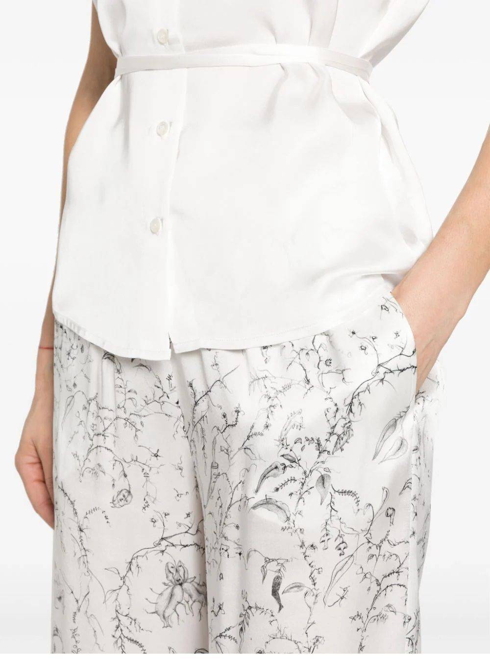 FABIANA FILIPPI  Pantaloni di Seta Bianchi da Donna Fabiana Filippi Hotsell
