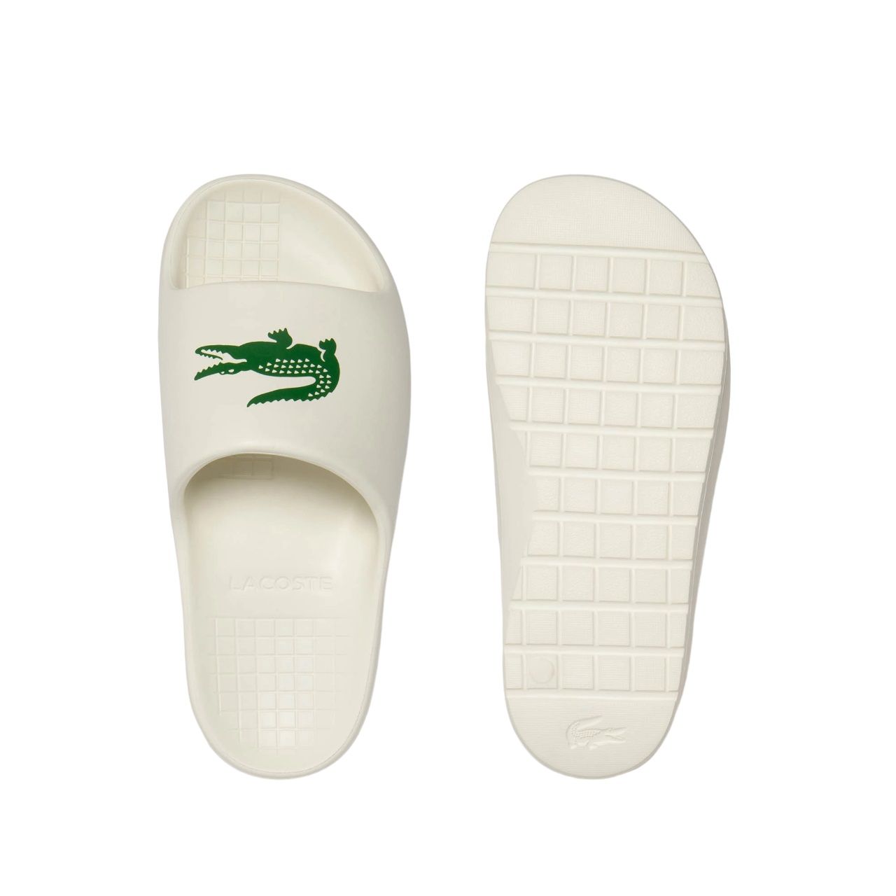 LACOSTE  Sandali Slide Lacoste Crema da Uomo - 100% Poliestere 2025