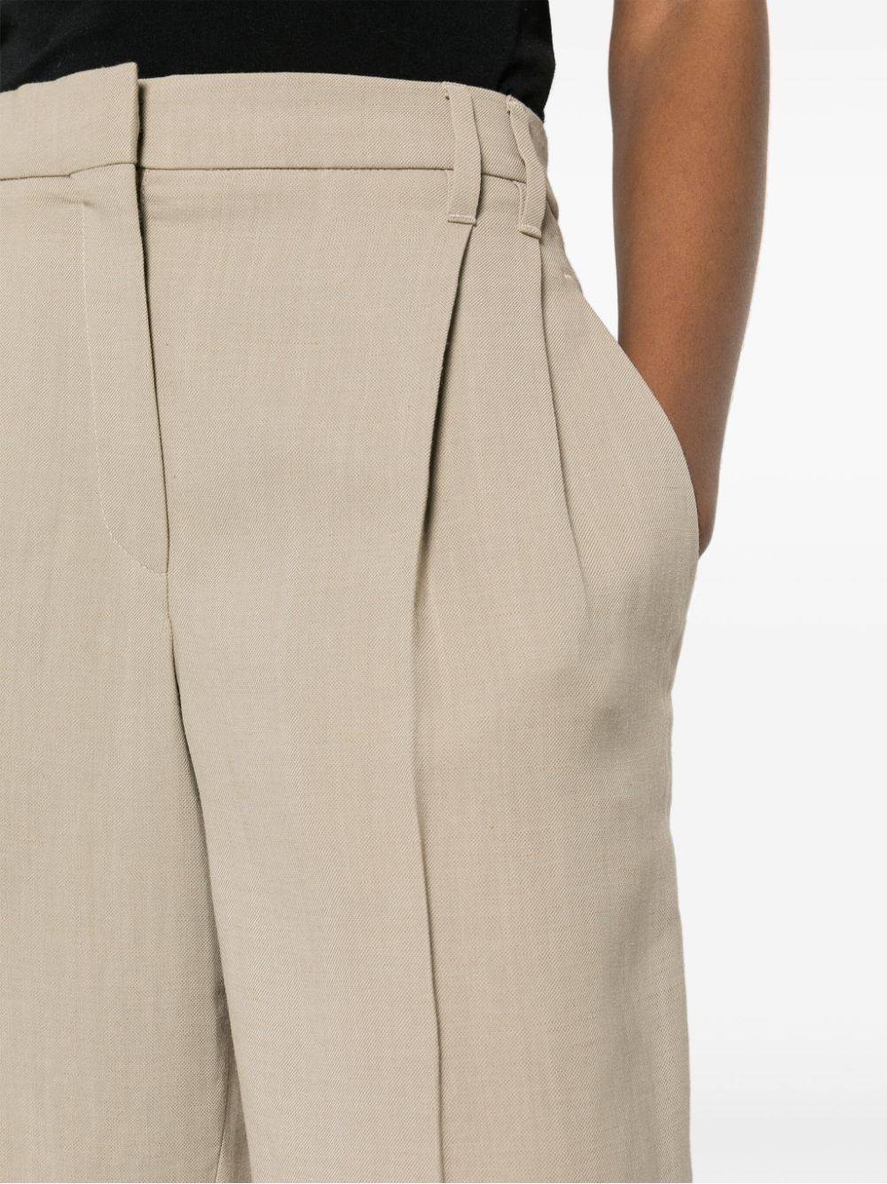 BRUNELLO CUCINELLI  Pantaloni Donna in Misto Lino Beige Brunello Cucinelli Italy