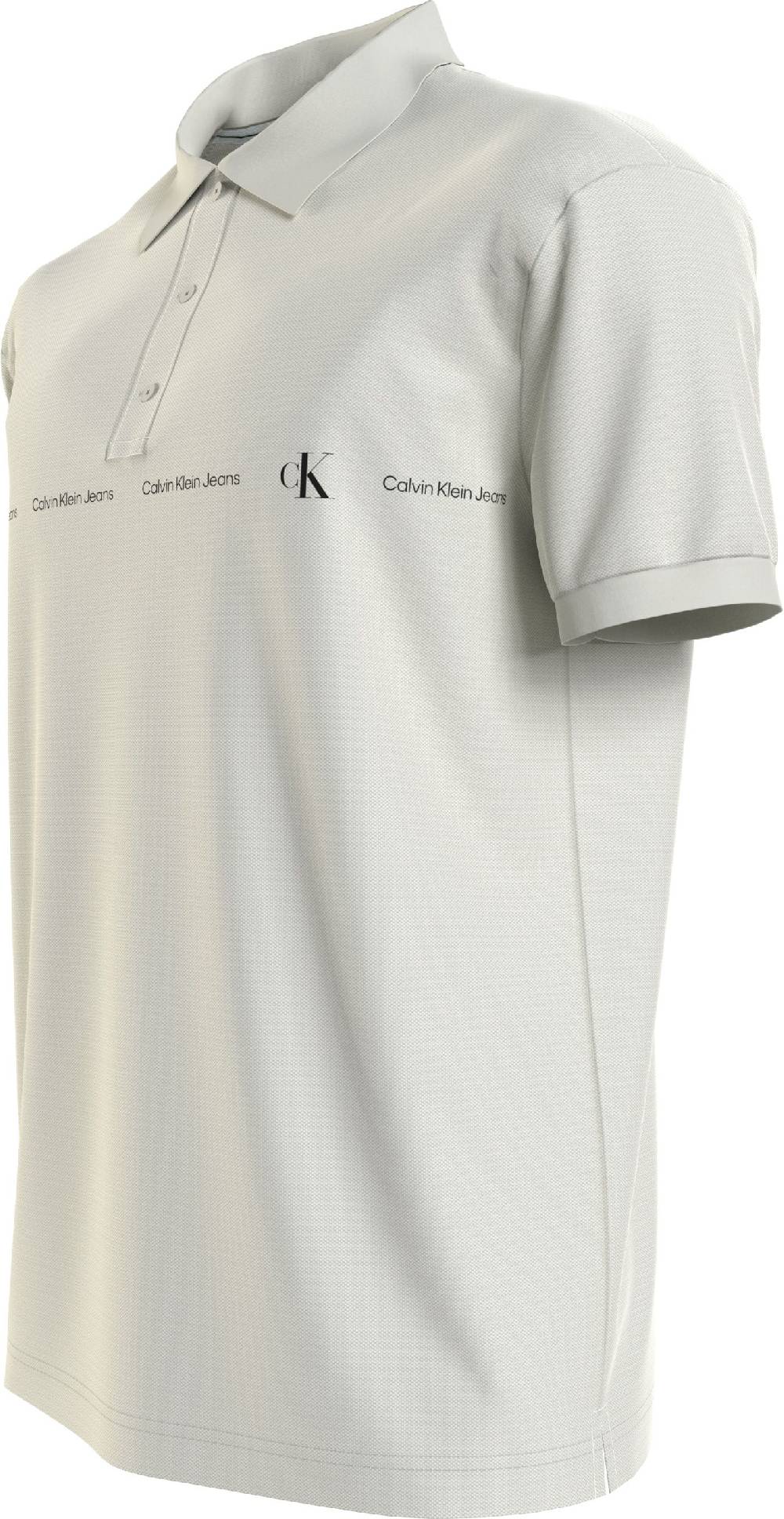 CALVIN KLEIN  Polo Calvin Klein Bianca in Cotone Elasticizzato Uomo Soddisfazione Garantita