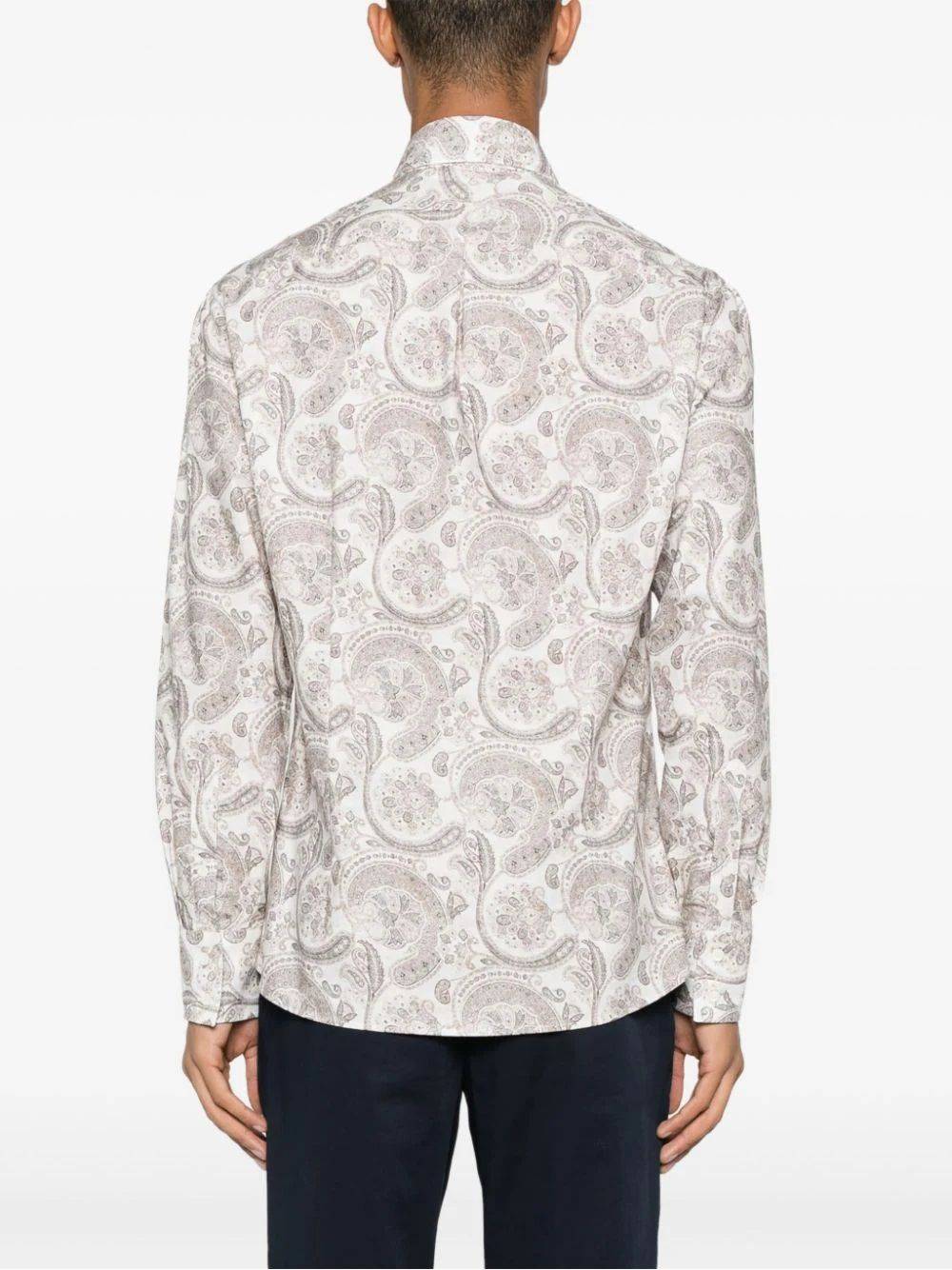 BRUNELLO CUCINELLI  Camicia Uomo Cotone Beige Brunello Cucinelli Affare Del Giorno