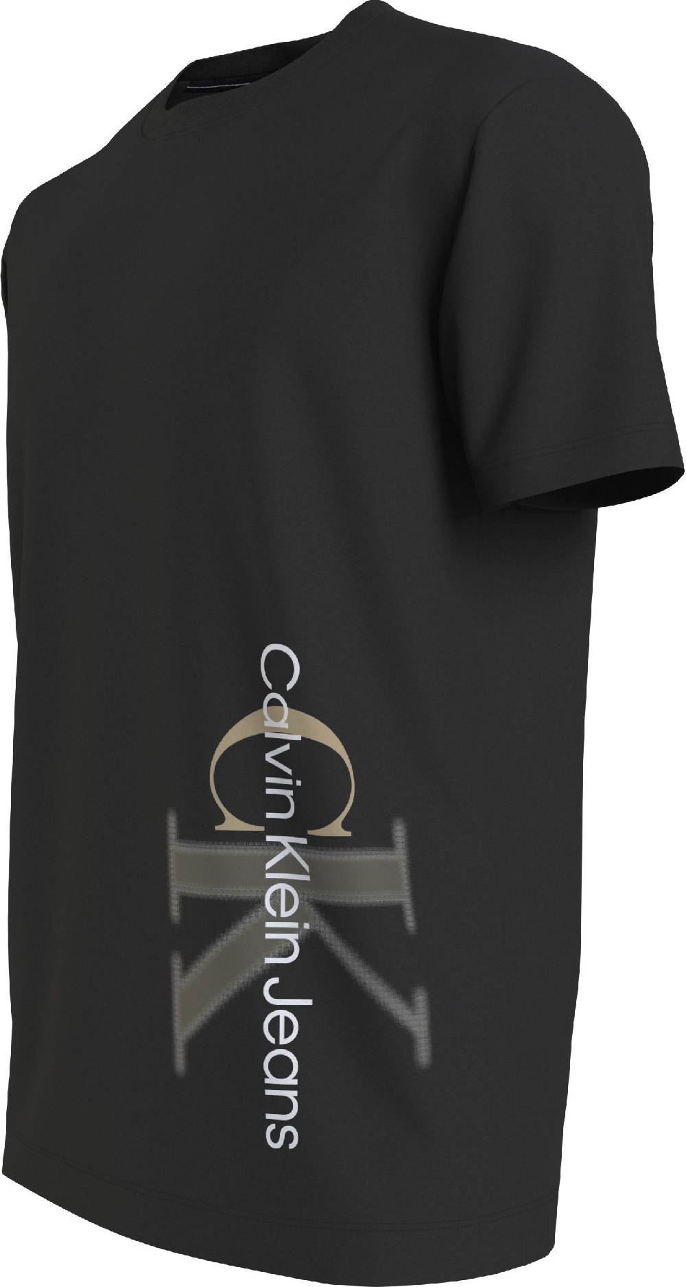 CALVIN KLEIN  T-shirt da Uomo Calvin Klein Nera in Cotone con Collo Rotondo Prezzo Ridotto