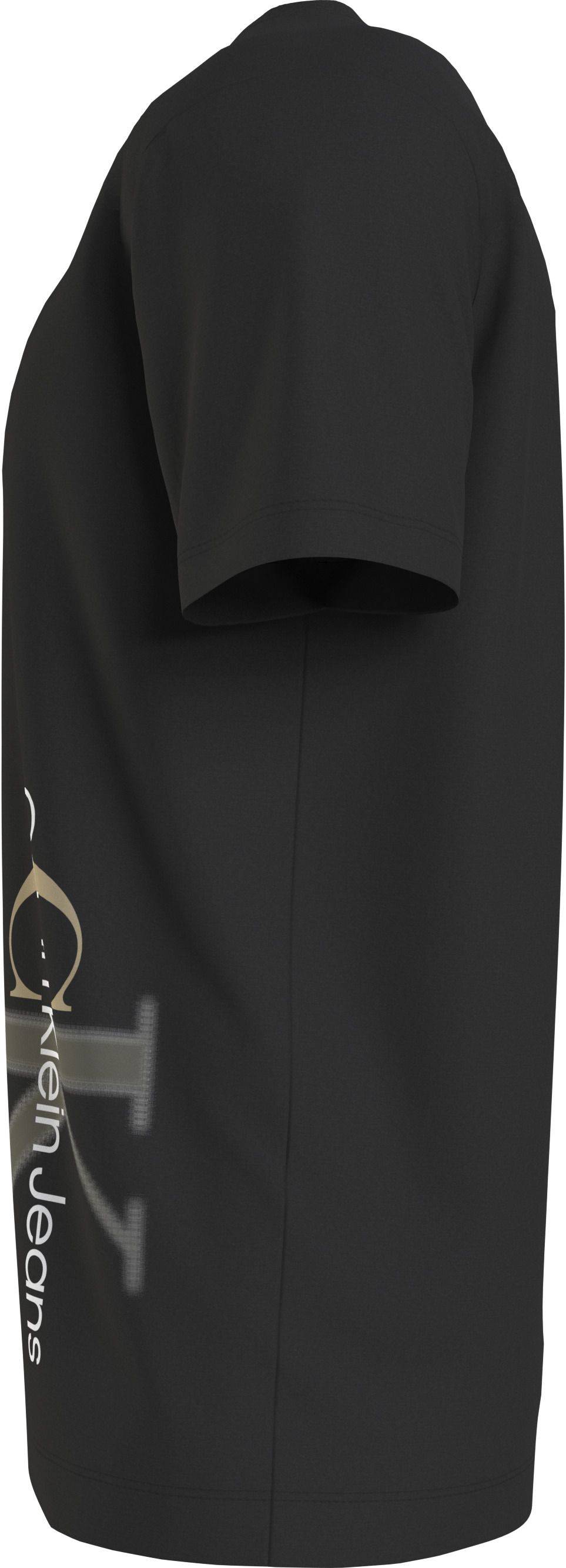 CALVIN KLEIN  T-shirt da Uomo Calvin Klein Nera in Cotone con Collo Rotondo Prezzo Ridotto